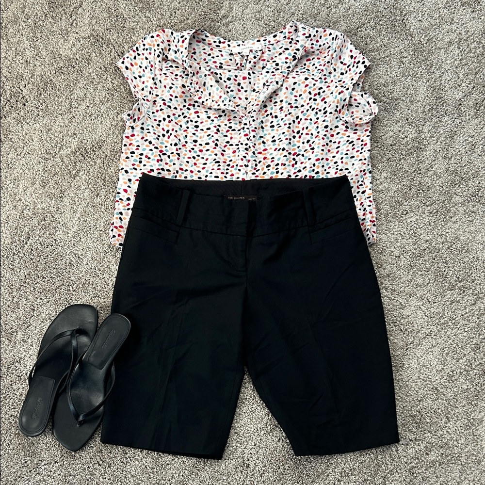The Limited Black Bermuda Shorts - Classic Knee-Length